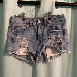 American Eagle distressed jean shorts